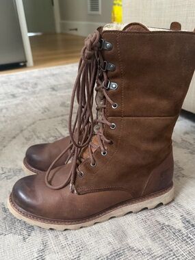 Sorel NL1784 Women's Wicked Work Boot in Brown size 7